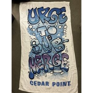 Vintage Cedar Point Beach Towel‎ 80s Amusement Park Theme Ohio